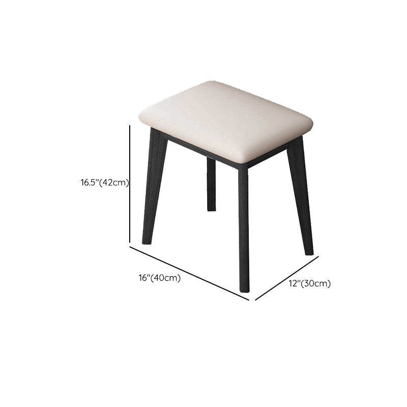 Black Modern Vanity Wood Mirrored Makeup Dressing Table Stool Set Clearhalo 'Bedroom Furniture' 'furn' 'furn_makeup_vanities' 'Furniture' 'Makeup Vanities' 'makeup_vanities' 6141186