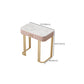 Glam 29.5" High Marble Vanity Dressing Table in Pink with Drawers