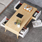 16.53"H Rectangle Wood Coffee Table 4 Legs Cocktail Table with Storage Clearhalo 'Coffee & Accent Tables' 'Coffee Tables' 'coffee_tables' 'furn' 'furn_coffee_tables' 'Furniture' 'Living Room Furniture' 6141238