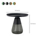Round Metal Tray Top Coffee Table Glass Pedestal Cocktail Table Clearhalo 'Coffee & Accent Tables' 'Coffee Tables' 'coffee_tables' 'furn' 'furn_coffee_tables' 'Furniture' 'Living Room Furniture' 6141275
