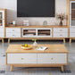 Wooden Coffee Table with 2 Drawers and 4 Wooden Legs in Brone for Living Room White Brown Clearhalo 'Coffee & Accent Tables' 'Coffee Tables' 'coffee_tables' 'furn' 'furn_coffee_tables' 'Furniture' 'Living Room Furniture' 6141300