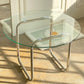Modern Glass Coffee Table with Sled Stainless Steel Base Cocktail Table Clearhalo 'Coffee & Accent Tables' 'Coffee Tables' 'coffee_tables' 'furn' 'furn_coffee_tables' 'Furniture' 'Living Room Furniture' 6141311