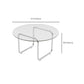 Modern Glass Coffee Table with Sled Stainless Steel Base Cocktail Table Clearhalo 'Coffee & Accent Tables' 'Coffee Tables' 'coffee_tables' 'furn' 'furn_coffee_tables' 'Furniture' 'Living Room Furniture' 6141313