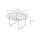 Modern Glass Coffee Table with Sled Stainless Steel Base Cocktail Table Clearhalo 'Coffee & Accent Tables' 'Coffee Tables' 'coffee_tables' 'furn' 'furn_coffee_tables' 'Furniture' 'Living Room Furniture' 6141314