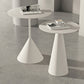 Mid-Century Modern Cocktail Table Pedestal Metal Round Coffee Table 19"L x 19"W x 22"H + 16"L x 16"W x 20"H White Clearhalo 'Coffee & Accent Tables' 'Coffee Tables' 'coffee_tables' 'furn' 'furn_coffee_tables' 'Furniture' 'Living Room Furniture' 6141330