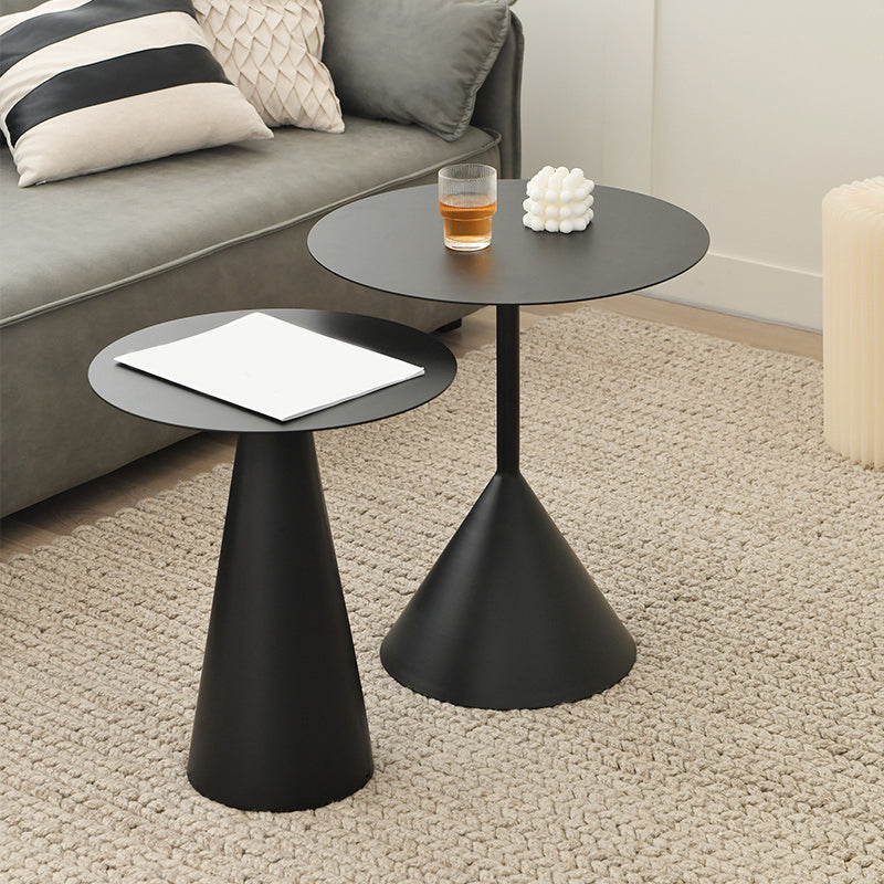 Mid-Century Modern Cocktail Table Pedestal Metal Round Coffee Table Clearhalo 'Coffee & Accent Tables' 'Coffee Tables' 'coffee_tables' 'furn' 'furn_coffee_tables' 'Furniture' 'Living Room Furniture' 6141331