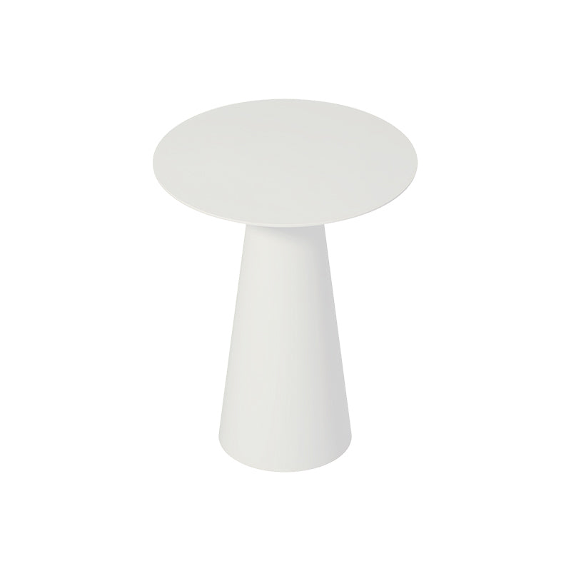 Mid-Century Modern Cocktail Table Pedestal Metal Round Coffee Table 16"L x 16"W x 20"H White Clearhalo 'Coffee & Accent Tables' 'Coffee Tables' 'coffee_tables' 'furn' 'furn_coffee_tables' 'Furniture' 'Living Room Furniture' 6141333