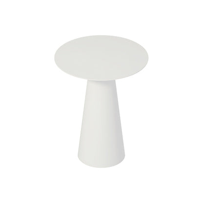 Mid-Century Modern Cocktail Table Pedestal Metal Round Coffee Table 16"L x 16"W x 20"H White Clearhalo 'Coffee & Accent Tables' 'Coffee Tables' 'coffee_tables' 'furn' 'furn_coffee_tables' 'Furniture' 'Living Room Furniture' 6141333