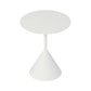 Mid-Century Modern Cocktail Table Pedestal Metal Round Coffee Table 19"L x 19"W x 22"H White Clearhalo 'Coffee & Accent Tables' 'Coffee Tables' 'coffee_tables' 'furn' 'furn_coffee_tables' 'Furniture' 'Living Room Furniture' 6141338