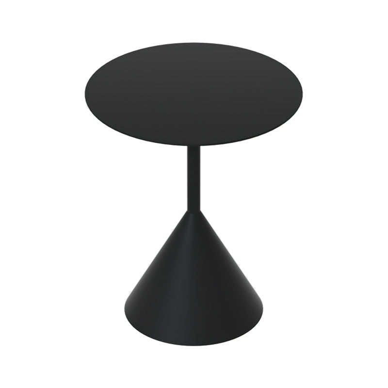 Mid-Century Modern Cocktail Table Pedestal Metal Round Coffee Table 19"L x 19"W x 22"H Black Clearhalo 'Coffee & Accent Tables' 'Coffee Tables' 'coffee_tables' 'furn' 'furn_coffee_tables' 'Furniture' 'Living Room Furniture' 6141339