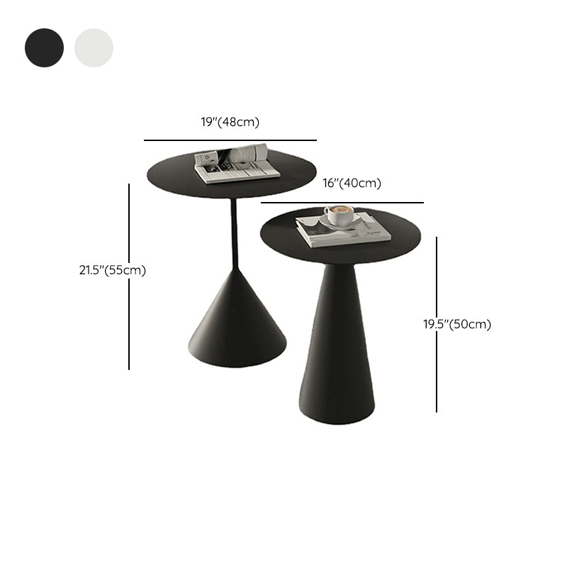 Mid-Century Modern Cocktail Table Pedestal Metal Round Coffee Table Clearhalo 'Coffee & Accent Tables' 'Coffee Tables' 'coffee_tables' 'furn' 'furn_coffee_tables' 'Furniture' 'Living Room Furniture' 6141345