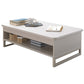 Floating Top Coffee Table with Shelf and 4 Legs Wooden Coffee Tabl Clearhalo 'Coffee & Accent Tables' 'Coffee Tables' 'coffee_tables' 'furn' 'furn_coffee_tables' 'Furniture' 'Living Room Furniture' 6141403