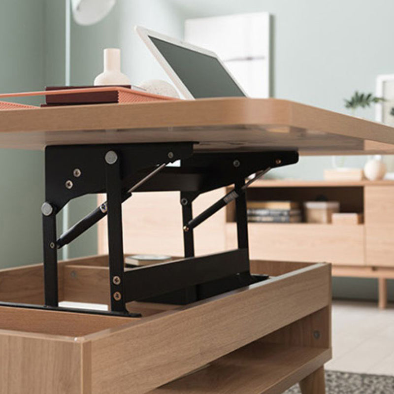 Floating Top Coffee Table with Shelf and 4 Legs Wooden Coffee Tabl Clearhalo 'Coffee & Accent Tables' 'Coffee Tables' 'coffee_tables' 'furn' 'furn_coffee_tables' 'Furniture' 'Living Room Furniture' 6141404