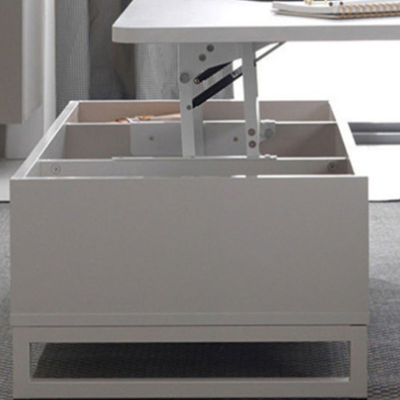 Floating Top Coffee Table with Shelf and 4 Legs Wooden Coffee Tabl Clearhalo 'Coffee & Accent Tables' 'Coffee Tables' 'coffee_tables' 'furn' 'furn_coffee_tables' 'Furniture' 'Living Room Furniture' 6141407