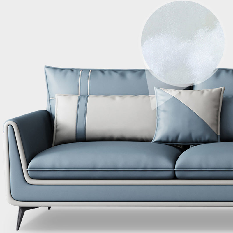 Scandinavo 35.43 "H Fucice in pelle divano a braccio svasato e chaise f f