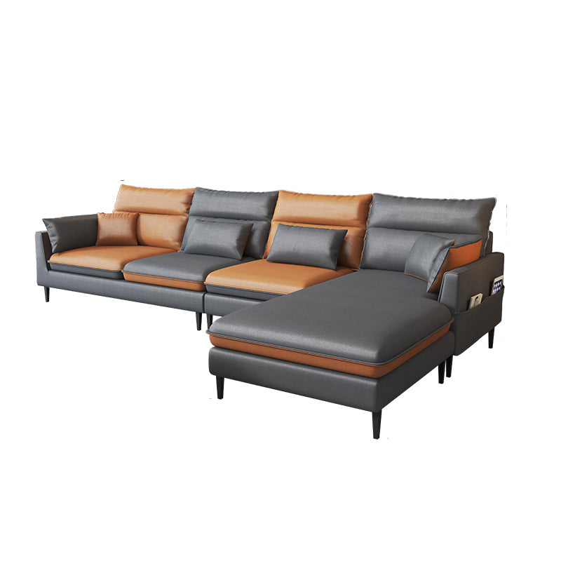 Contemporain 35.43 "H FAUX CUIR SOFF EN ÉVAL