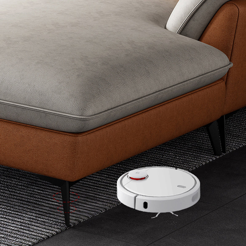 Faux Leather 34.64 " H Flared Arm Sofa & Chaise for Living Room