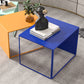 Mesa de centro individual rectangular con estructura de metal moderna Mid-Century