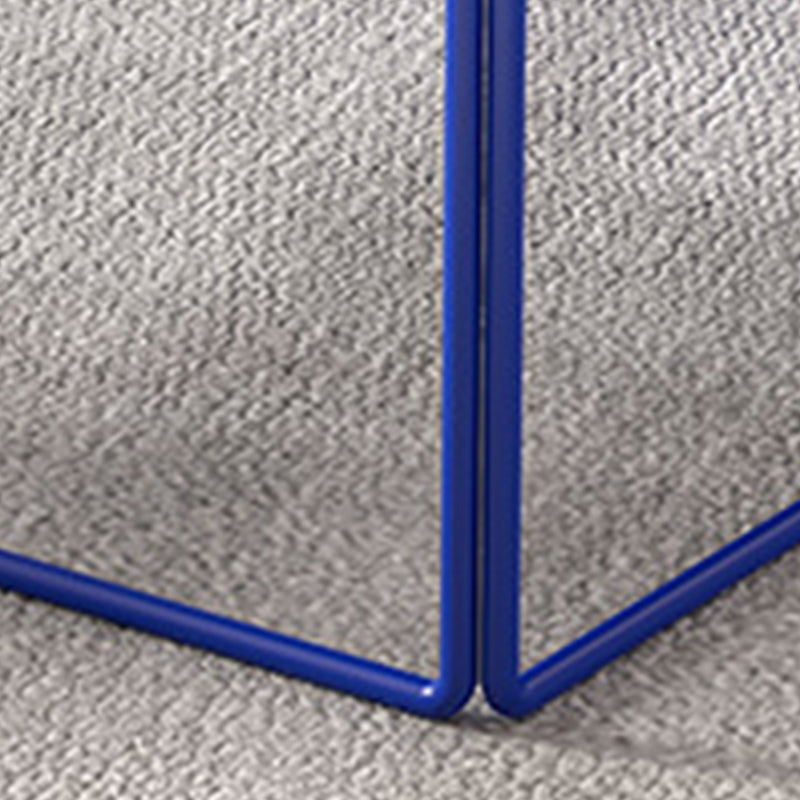 Mesa de centro individual rectangular con estructura de metal moderna Mid-Century