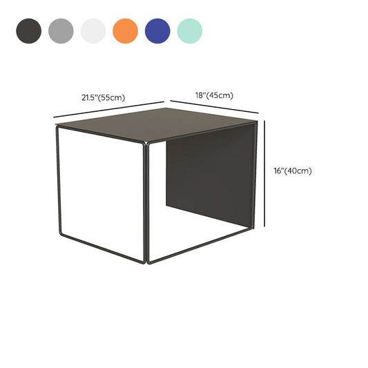 ミッドセンチュリーモダンメタルフレーム長方形のシングルコーヒーテーブル