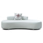 Contemporary Leather Sofa Tight Back Armless Settee for Living Room