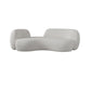 Contemporary Tuxedo Arm Curved Sofa Tight Back in Grey/White