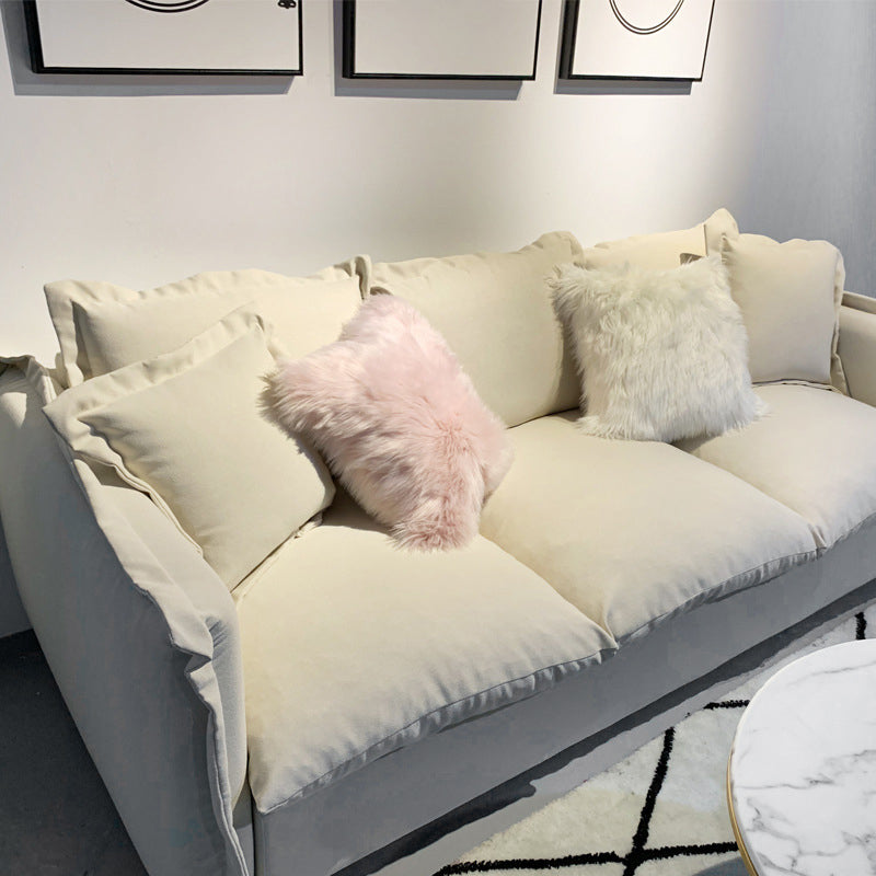 Contemporary Tuxedo Arm Standard Sofa Fabric Cushions Seating Clearhalo 'furn' 'furn_sofas' 'Furniture' 'Living Room Furniture' 'Sofa' 'sofas' 6141518