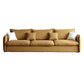 Contemporary Fabric Standard Settee Tuxedo Arm Cushions Sofa
