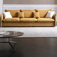 Contemporary Fabric Standard Settee Tuxedo Arm Cushions Sofa
