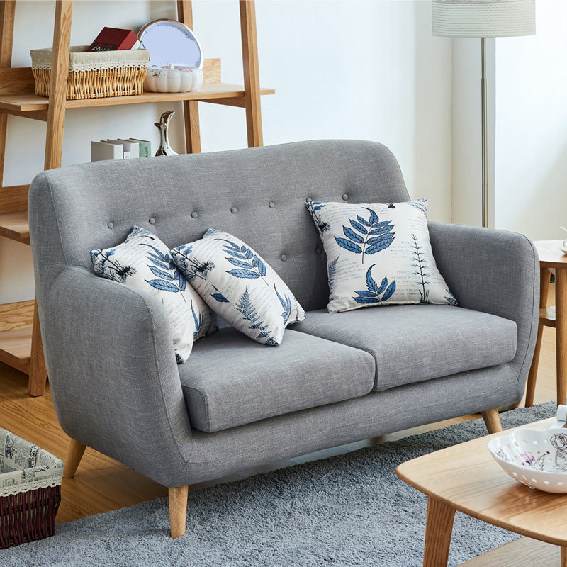 Zeitgenössischer dichtes Rückenstoff Stoff Quadrat Arm Standard Sofa