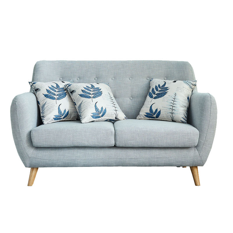 Zeitgenössischer dichtes Rückenstoff Stoff Quadrat Arm Standard Sofa