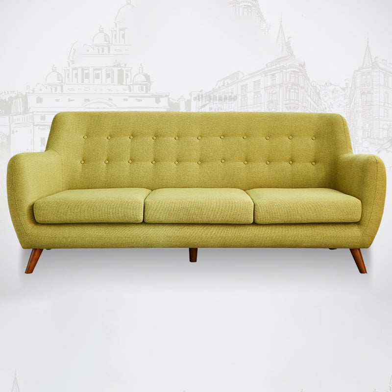 Zeitgenössischer dichtes Rückenstoff Stoff Quadrat Arm Standard Sofa