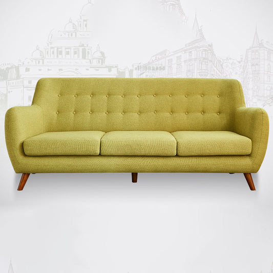 Zeitgenössischer dichtes Rückenstoff Stoff Quadrat Arm Standard Sofa