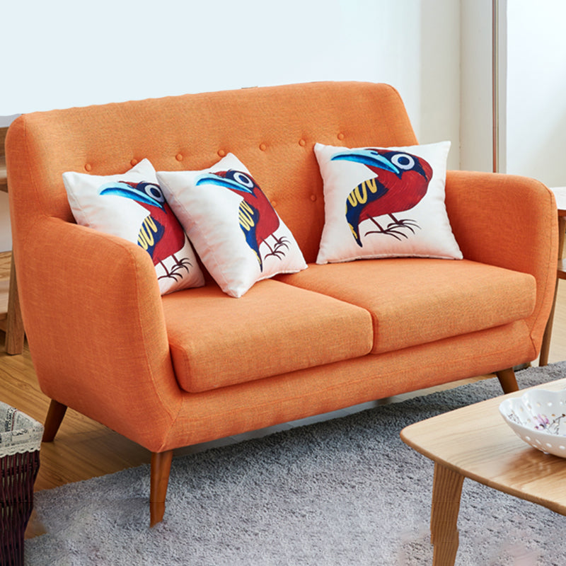 Zeitgenössischer dichtes Rückenstoff Stoff Quadrat Arm Standard Sofa