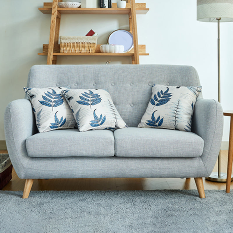 Zeitgenössischer dichtes Rückenstoff Stoff Quadrat Arm Standard Sofa