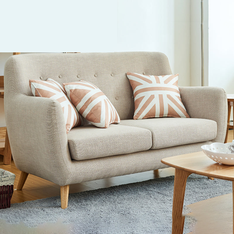 Zeitgenössischer dichtes Rückenstoff Stoff Quadrat Arm Standard Sofa