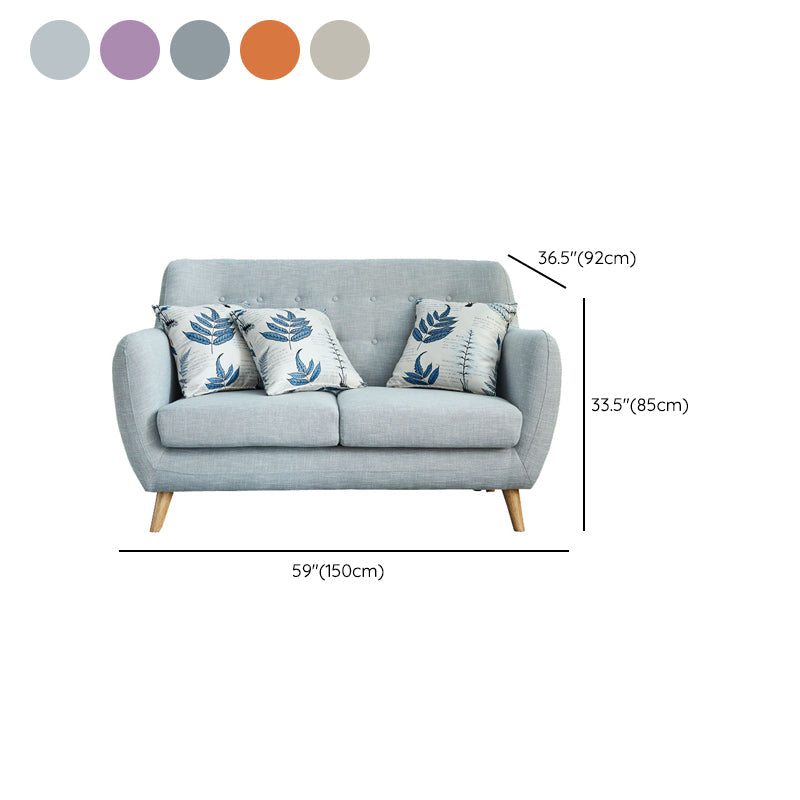 Zeitgenössischer dichtes Rückenstoff Stoff Quadrat Arm Standard Sofa