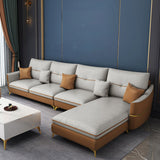 Scandinave 37,4 "H FAUX CUIR SOFF ARME ET CHAISON POUR LE SOIR