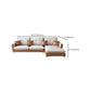 Scandinavian 37.4 " H Faux Leather Flared Arm Sofa & Chaise for Living Room