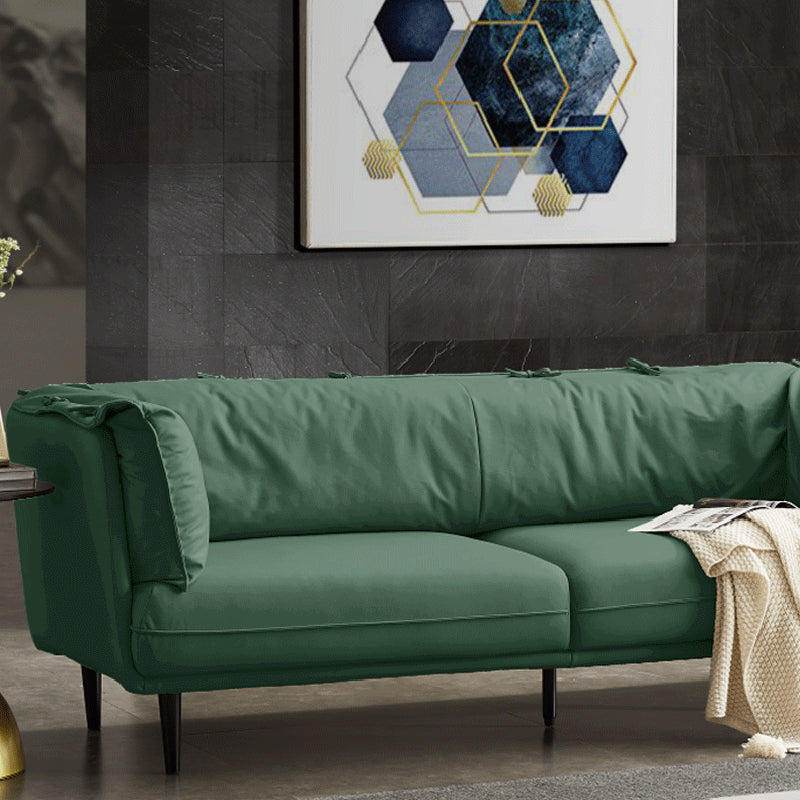 リビングルーム用のモダンなフェイクレザースタンダードセッピータキシードアームソファソファ