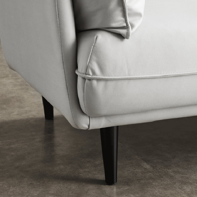 リビングルーム用のモダンなフェイクレザースタンダードセッピータキシードアームソファソファ