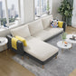 Scandinavian 30.7 " H Faux Leather Square Arm Sofa & Chaise with storage