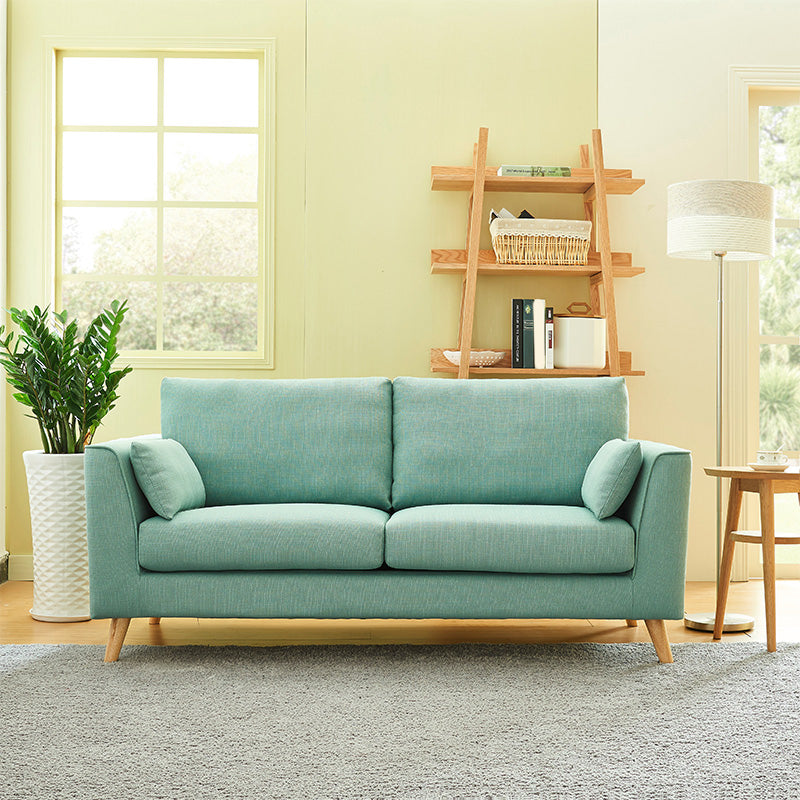Contemporary Fabric Standard Sofa 2/3-seat Cushions Square Arm Sofa