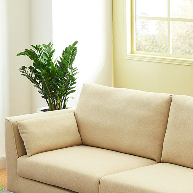 Contemporary Fabric Standard Sofa 2/3-seat Cushions Square Arm Sofa