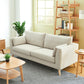 Contemporary Fabric Standard Sofa 2/3-seat Cushions Square Arm Sofa