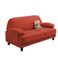 Contemporary Fabric Settee Pillow Top Arm Standard Seating for Apartment