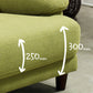 Contemporary Fabric Settee Pillow Top Arm Standard Seating for Apartment