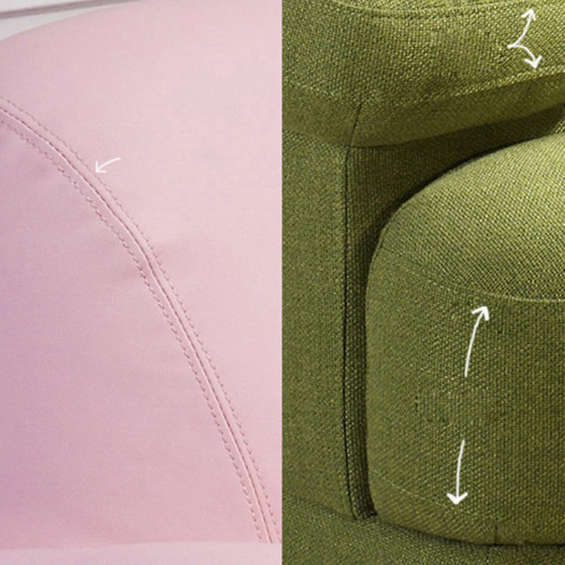 Contemporary Fabric Settee Pillow Top Arm Standard Seating for Apartment