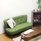 Contemporary Fabric Settee with Hair Pin Legs, Armless Standard Sofa