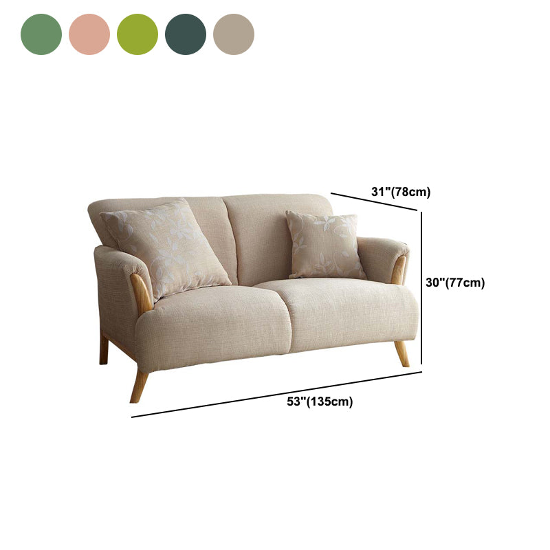 Zeitgenössisches hölzernen Standardsofa ausgestattet Arm Sitzgelegenheiten für Wohnzimmer